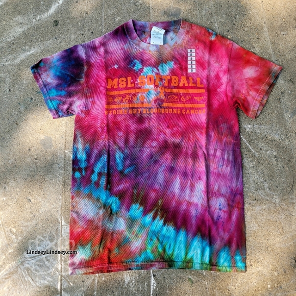 None Tops - Tie dye Softball Tee